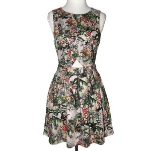 PULL & BEAR Fit & Flare Short Dress Size US XS Multicolor Sleeveless Cotton